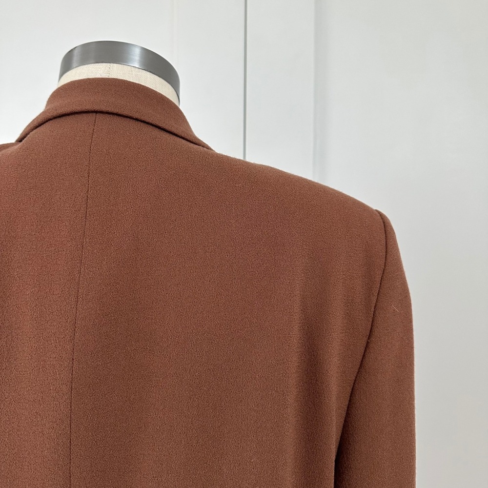 Tailored by Harlan Vintage Women's Brown‎ Blazer Rust 16 Large 90s - Picture 11 of 13